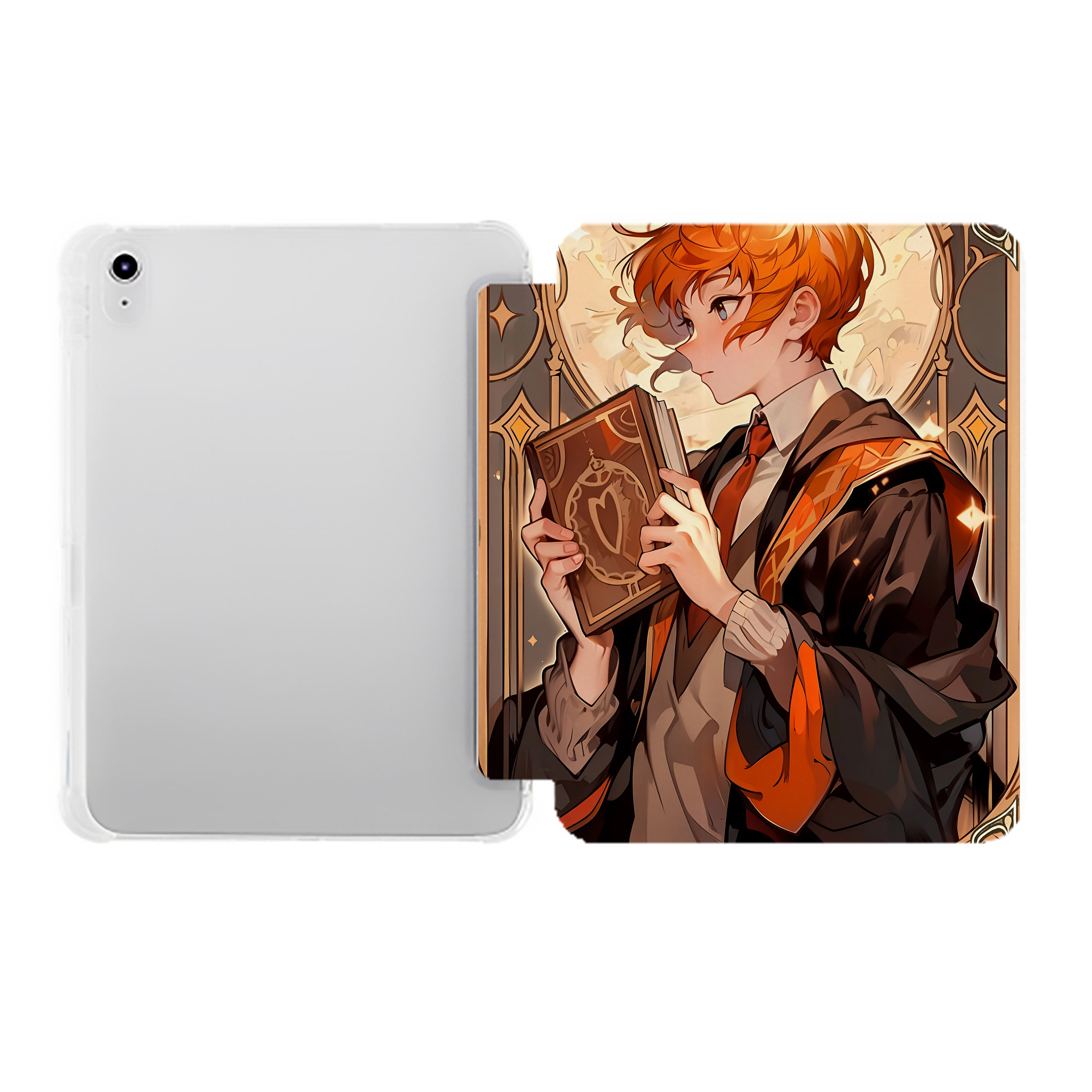 （画像用） Harry Potter ハリー・ポッターシリーズ IPad ケース ペン収納付き 三つ折りスタンド PUレザー×シリコン 対応機種9.5/10.5/10.9インチ